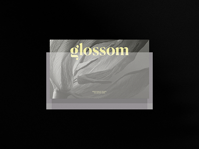 Glossom brand identity branding card design g graphic design identity juste letter logo logotype mark navickaite symbol typography vector