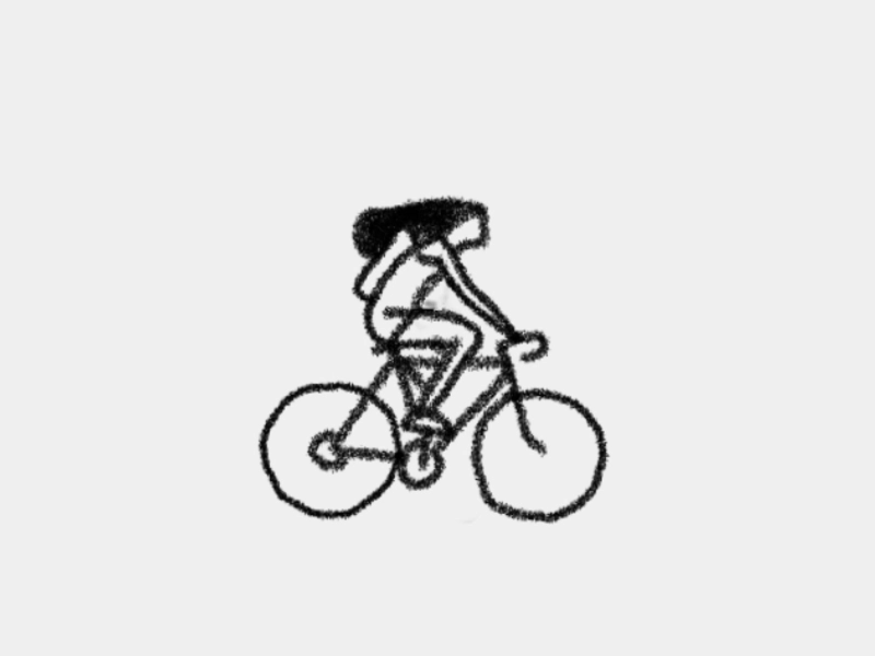 Hello! animation bicycle debut gif illustration riding rotoscope