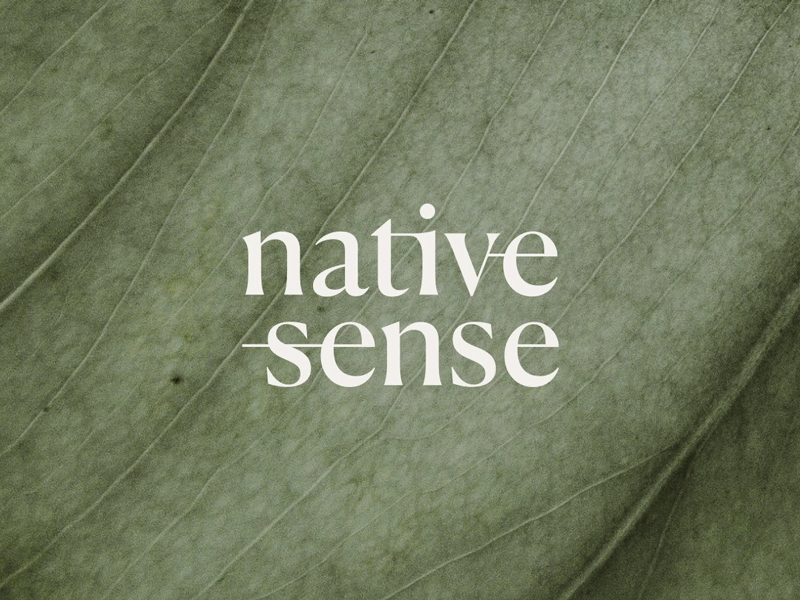 Native Sense Logo animation branding breathing design font font design gif icon identity jewelry leaf logo motion mov nature organic type typography