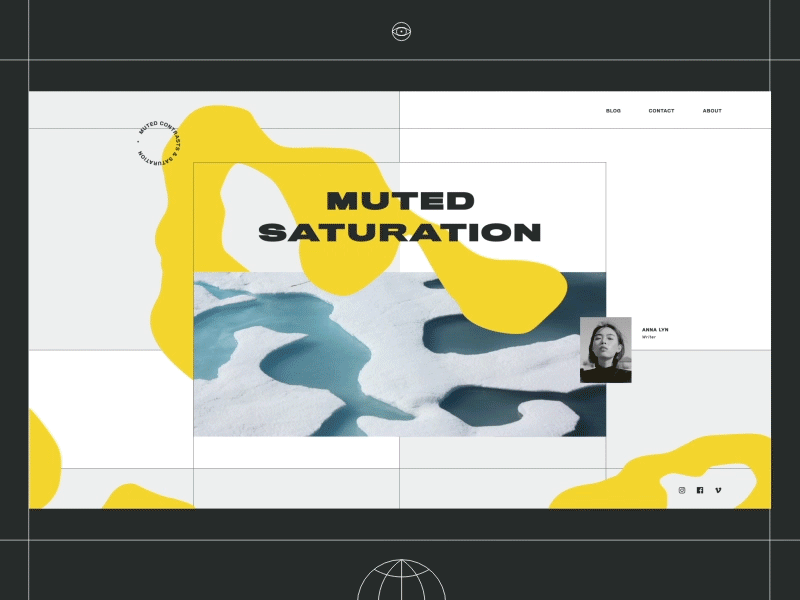 Muted Saturation Web Design animation branding colors design experimental font gif grid icon identity illustration logo motion typography web yellow youth