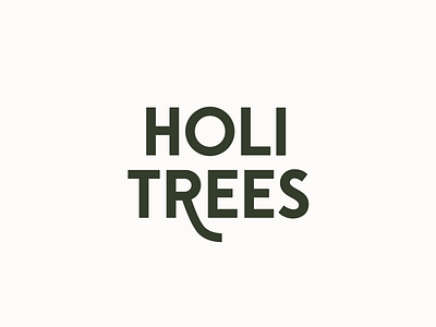 Holi Trees Logotype christmas christmas tree design font green icon identity logo logotype natural nature sustainable symbol tree logo type typeface typography vector