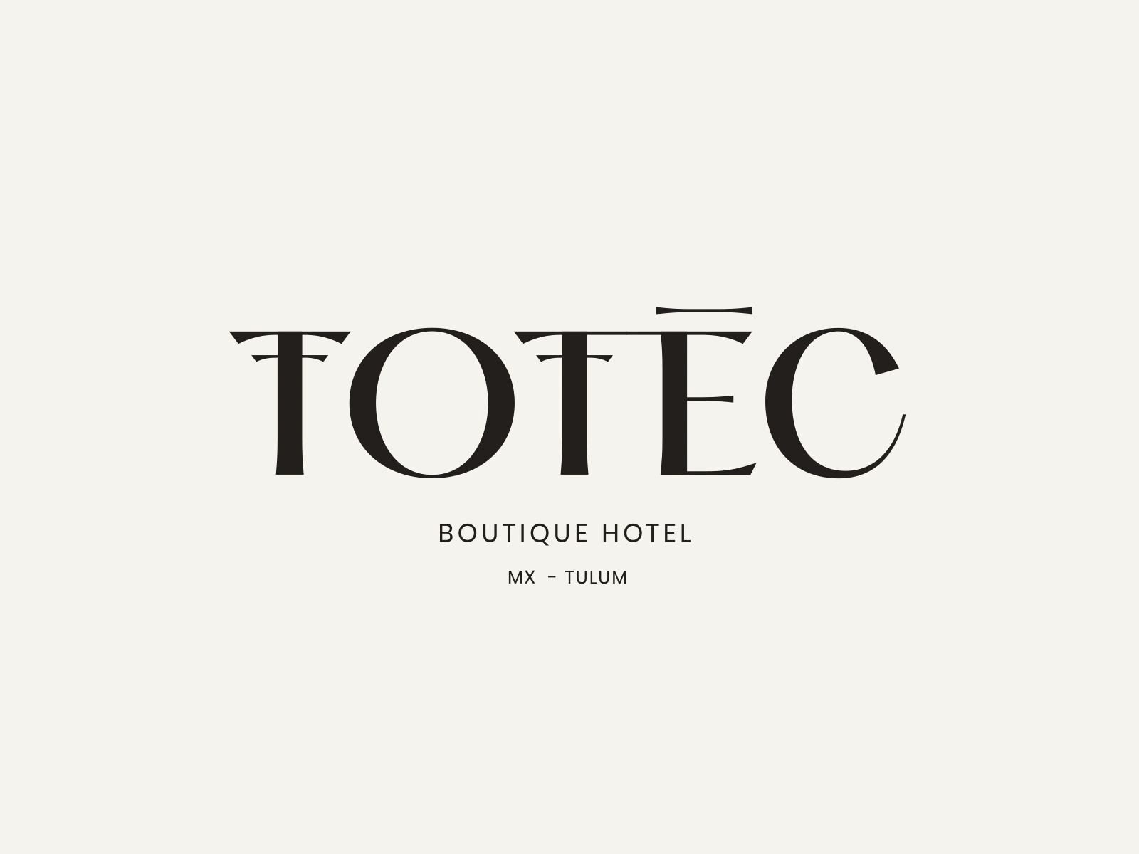 Totec Hotel Logotype animation animations boutique font gif graphic hotel icon identity juste lithuania logo mark navickaite type typeface typography vilnius word wordmark