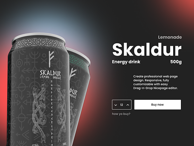 Skaldur Energy drink | Daily Design