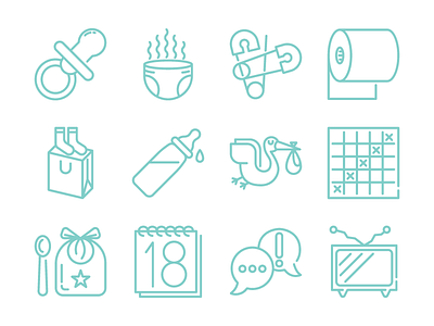 Baby Shower Icons