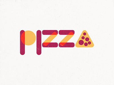 Pizza logo fastfood food logo overlay pizza simple word