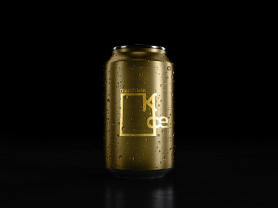 Кафе (coffee) macchiato can brand can coffee design gold logo macchiato minimal packing smart