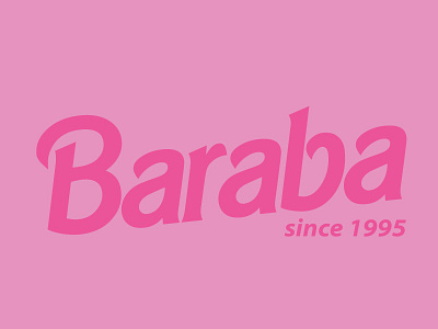 Baraba (Barbie) 1995 badgirl barbie design logo macedonian pink tshirt type