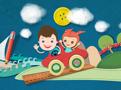 Website for toddler activities colors cutout illustration kids