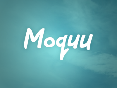 Handdrawn Moquu Logo blue handdrawn logo moquu