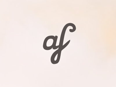 'af' lettering calligraphy fashion girly logo