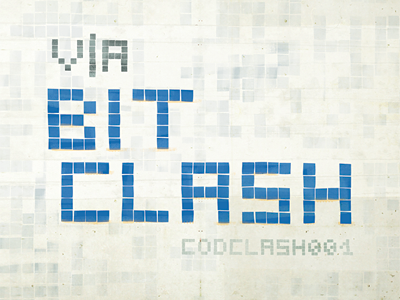 Bit Clash cover for netlabel release 8bit bit cover dirt logo pixel
