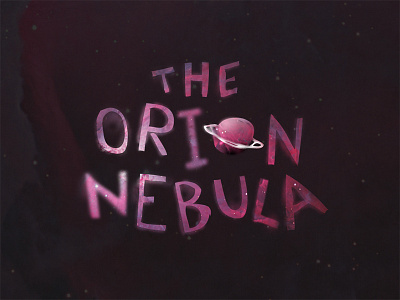 The Orion Nebula galaxy handdrawn logo nebula orion