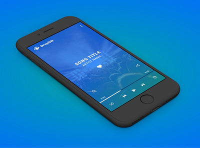 Droplitt Music Player clean design ui ux