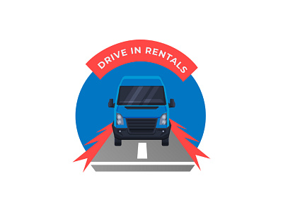 Drive In Rentals branding creative design logo logo design