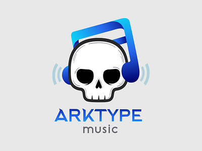 ARKTYPE logo branding design logo logodesign logodesigner music skull vector