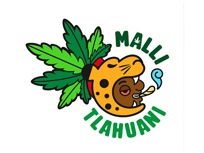 Logo Malli Tlahuani 420 branding cannabis design graphic design guerrero jaguar illustration jaguar logo mexico shot warrior
