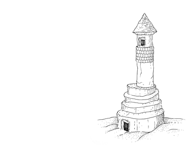 The Sand Tower of Destiny crumpet doodle drawdraw illustration illustrationart markers mystyle pencil sand sandtower tower traditional