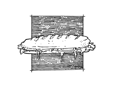 Sandwich artist blackandwhite doodle doodleart drawdraw drawings food hamburger illustrations markers minimalism sandwich sketch
