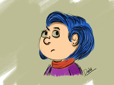 blue hair girl