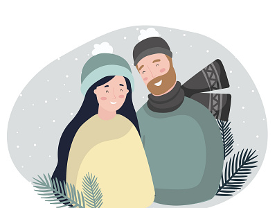 Winter love design icon illustration vector