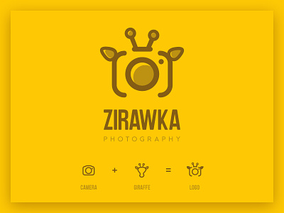 Giraffe photography logo brown camera giraffe instagram logo photo photographer photography talented yellow zirawka