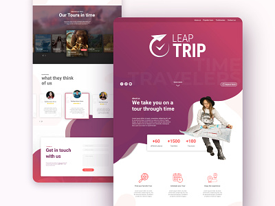 Leap Trip - Time traveling design ui uidesign ux web website