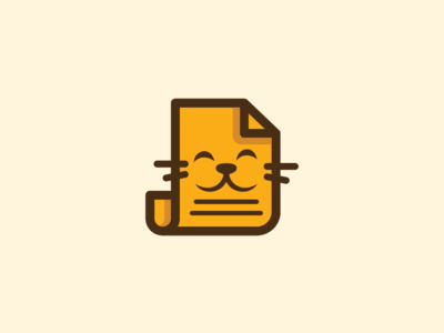 Datacat animal cat cute data document file happy illustraion kids logo logotype office papper pet pet care smile vector