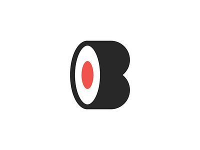 Busushi b brand cute food identity japan japanese food letter letter b mark restaurant sushi vector