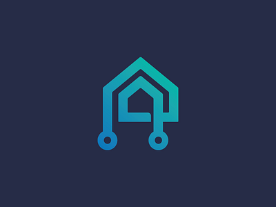 Techome design home home app house identity logo mark network networking protection tech technology vector