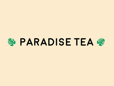 Paradise Tea Logo Hc brand branding bubble tea design food food and beverage food and drink icon identity illustration logo packaging san antonio storefront texas typography vector visual identity
