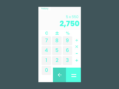 DailyUI #004 - Calculator