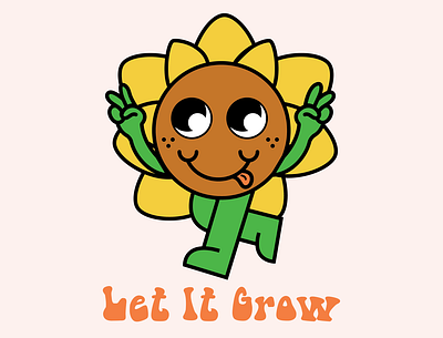Let it Grow character character illustration characterdesign illustration retro rubberhose sunflower
