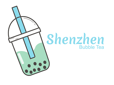 Shenzhen Bubble Tea - Day 8 design logo logo a day logoaday logochallange logocore logodesign