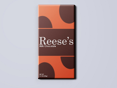 Reese's Candy Bar Redesign bar packaging candy bar packaging packagingdesign reeses bar weekly warm up