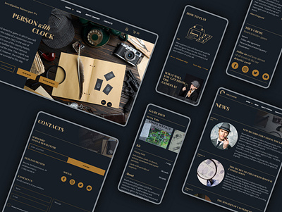 responsive site detective game responsive site uidesign ux webdesign