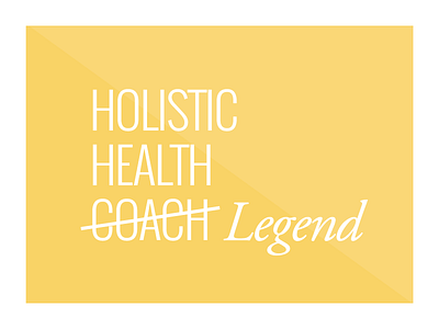 Holistic Health Legend branding health holistic legend logo yellow