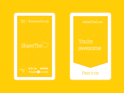 Share The Love Cards branding cares love share the yellow