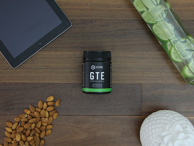Athelite Nutrition Packaging athelite branding flatlay green tea extract gte health nutrition packaging photography