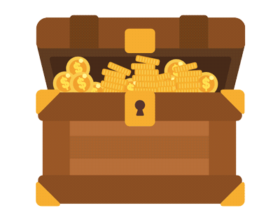 Gold Coins Treasure Chest Flat Animated Icons After Effects 1000 animated icons after effects template alpha channel video animated icons corporate icons explainer flat icon flat style gif icon people icons