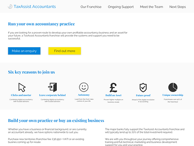 TaxAssist Franchise Website Redesign branding design flat minimal professional ui web