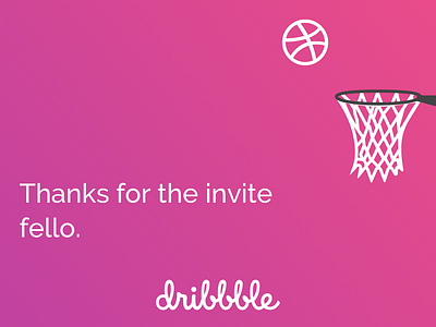 Thanks for the Dribbble Invite Fello.! community debut fello gradient illustration vector