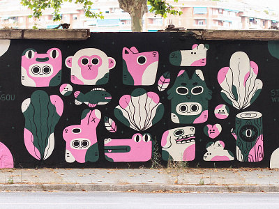 "Stay Wild" Mural / Wall Lab Artistic Programme character design characters illustration mural streetart