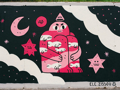 Mural for Wallspot Madrid Opening character design characters illustration mural streetart