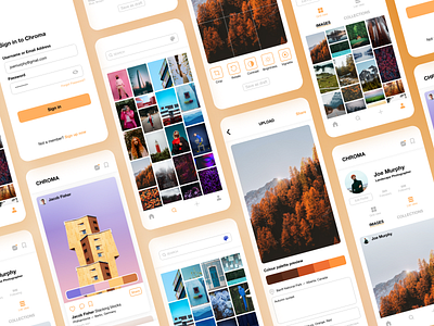 Chroma — Photo sharing platform focused around colour app colour melbourne minimal photo-sharing photography ui webdesign