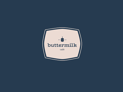 Buttermilk Cafe logo branding breakfast cafe logo restaurant retro typography vintage
