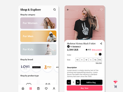 Niche App - Shop & Explore branding ecommerce mobile applications product design product details shopping ui ux