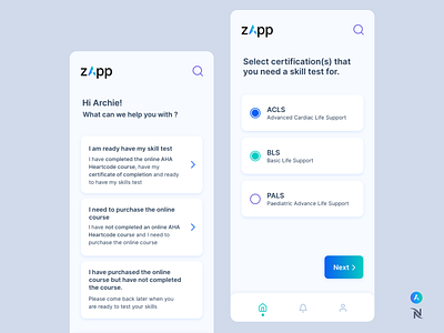 Zapp - Heart code skill test instructor finder