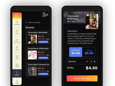 A menu app for Pop's chock'lit shoppe - 2 branding menu mobile applications restaurant ui ux