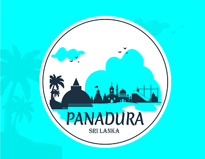 Weekly Warm-Up - week 1 : Design a Sticker for Your Hometown illustration panadura panadura srilanka vector weekly warm up