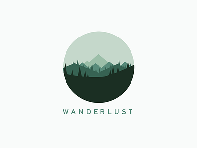 Wanderlust Logo concepting logo monochromatic